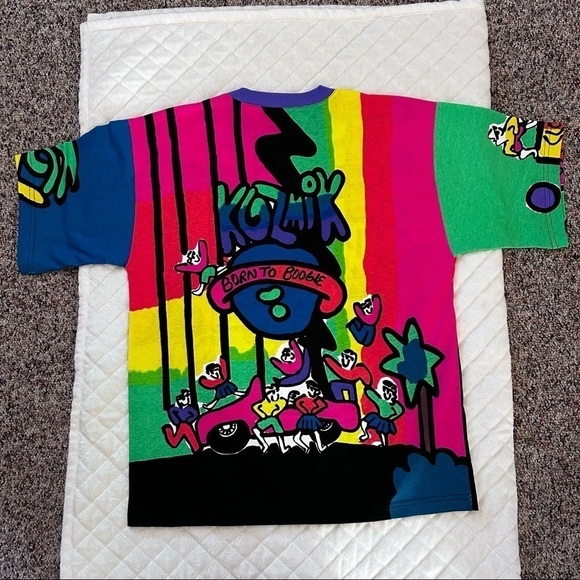 Vintage KOZMIK Original Design Boogie Tee Pullover Top Size Large Made in USA - Picture 3 of 7
